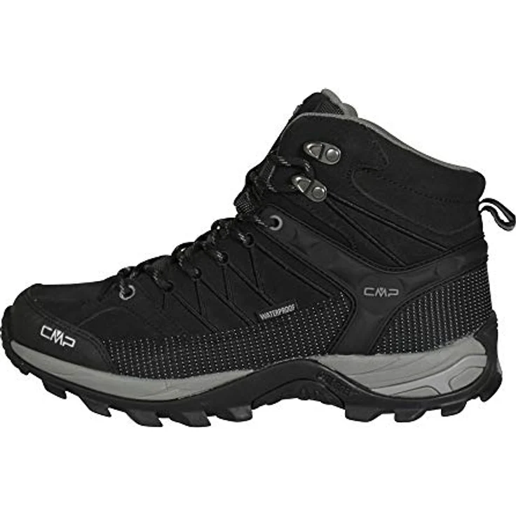 CMP Campagnolo Rigel Mid WP, Herren Wanderschuhe, wasserdichtes Veloursleder, Größe 42, Schwarz – Bild 2