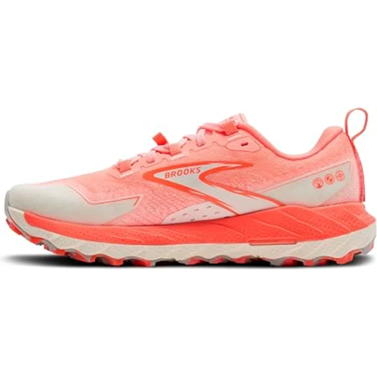 Brooks Running Cascadia 18 Damen Laufschuhe, Trailrunning, verbessertes Mesh-Obermaterial, Dämpfungstechnologie, Blau/Pink – Bild 5