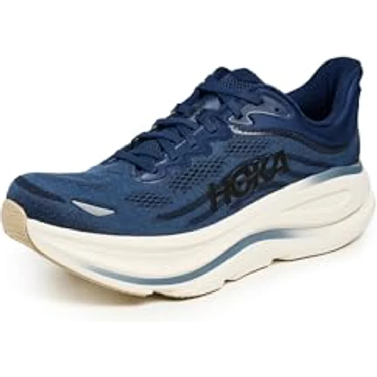 Hoka Bondi 9, Herren Laufschuhe mit maximaler Dämpfung und 3D-geformter Manschette, Größe 44 2/3, Blau – Bild 1