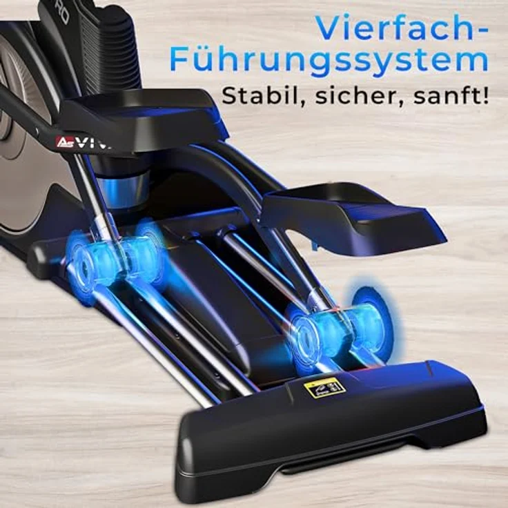 AsVIVA E50 Pro Ellipsentrainer & Ergometer, 32 Widerstandsstufen, elektrische Steigung, App-Steuerung, gelenkschonend, für Zuhause, bis 150 KG – Bild 3