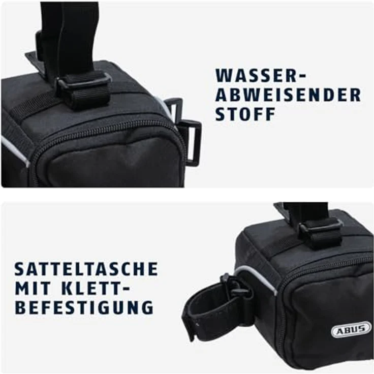 ABUS Satteltasche ST 5050, wasserabweisende Fahrradtasche mit seitlichem Zugang und Platz für 130 cm Einsteckkette – Bild 3
