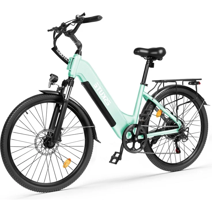 ESKUTE C202 Elektrofahrrad 250W, 48V 17.5Ah, 26", grün, 7-Gang-Schaltung, Federgabel, IP54-Wasserschutz