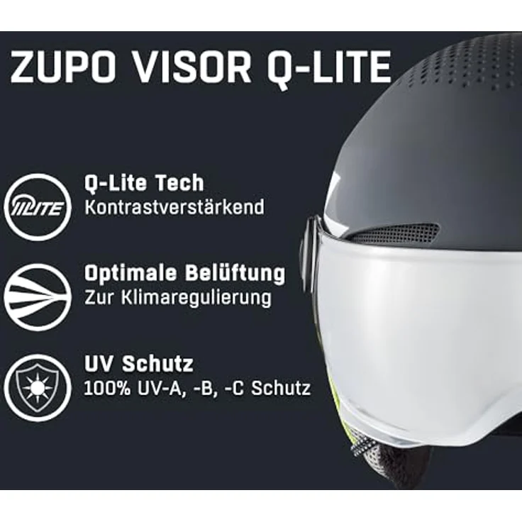 Alpina Zupo Visor Q-lite charcoal-neon matt (32) 54-58 – Bild 3