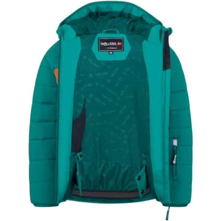 TROLLKIDS Hafjell Snow Jacket PRO, Jungen Skijacke mit 100% Polyester, midnight petrol, Größe 122 – Bild 3