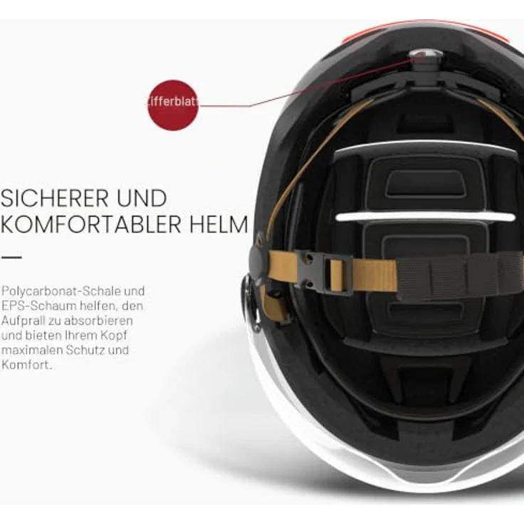 LIVALL EVO21, Fahrradhelm mit SOS-Technologie, Rück- und Frontlichtern, Bluetooth-Kopplung, Schwarz – Bild 4