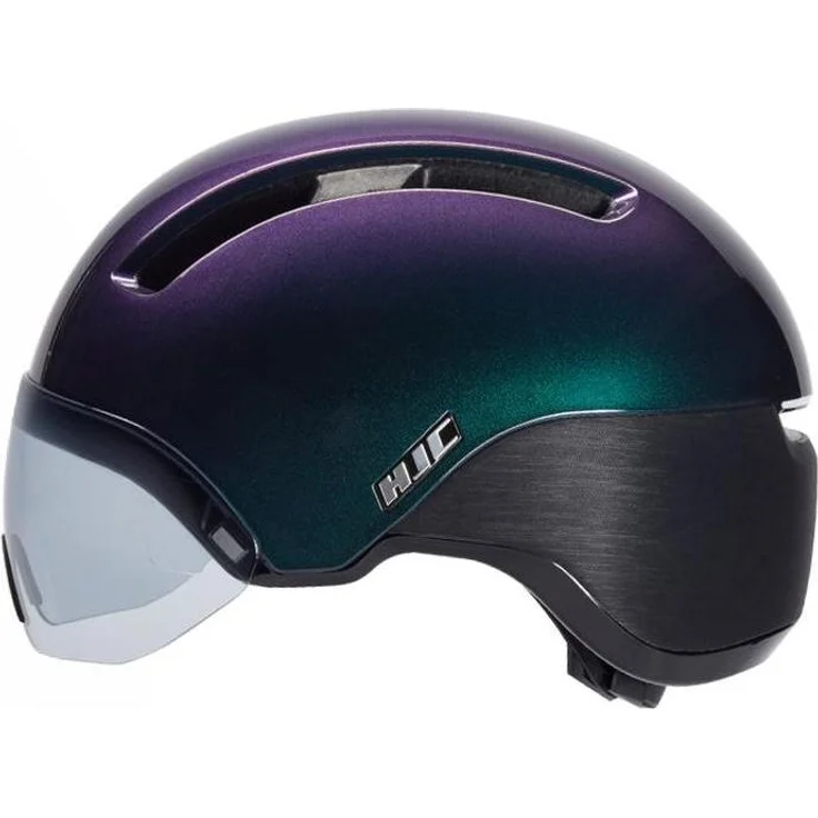 HJC Calido Plus, Velohelm (55 - 59 cm) mit In-Mold-Konstruktion, 5-Stufen-Verstellsystem, abnehmbarem Visier und leichtem Gewicht von 350 g