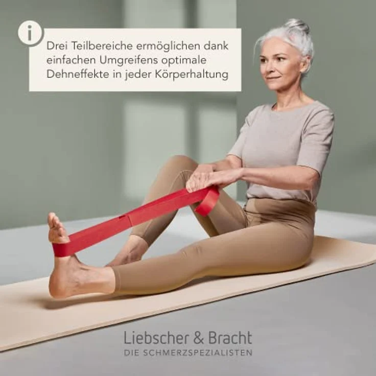 Liebscher & Bracht Original Schlaufe, rote Übungsschlaufe aus 100% Baumwolle zur Engpassdehnung, inkl. App mit Anwendungsvideos – Bild 3