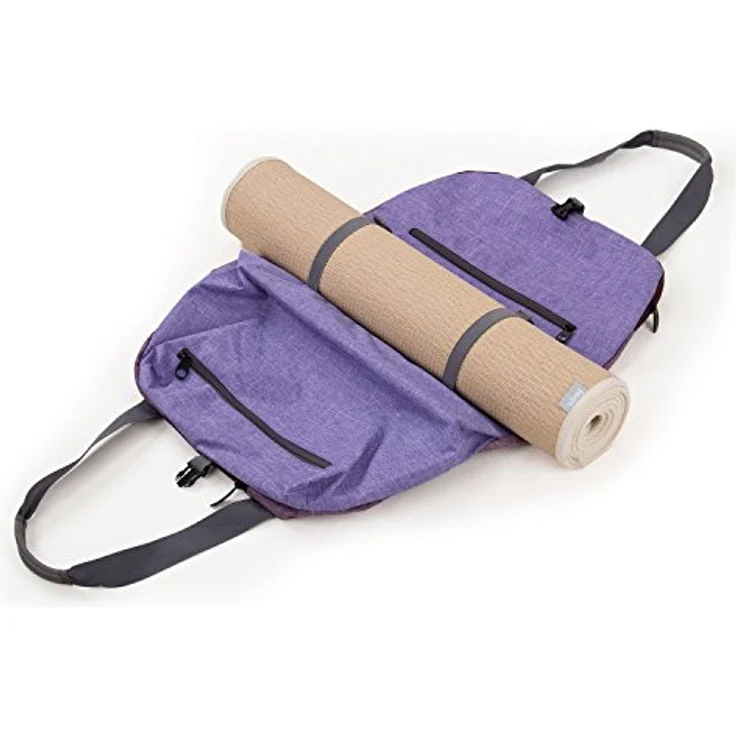 Bodhi Yogatasche NAMASTÉ, Yogamatten-Tragetasche im Handtaschen-Look (Light Berry) - Robuste Tasche mit praktischen Staufächern und Yogamattengurt – Bild 3
