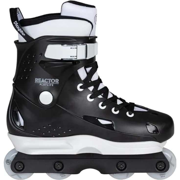 Playlife Reactor Inline-Skates, aggressives Design mit Fluid V Rahmen, 58 mm Rädern, Komfort Sway-Boots, Schwarz EU 45-46 – Bild 1