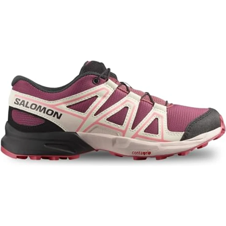 Salomon SPEEDCROSS J, Unisex Outdoorschuh mit Schnellverschluss und pflegeleichtem Obermaterial aus Synthetik, schwarz – Bild 3