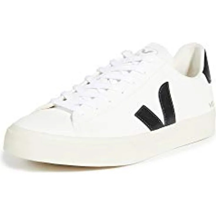 Veja Campo Extra White_Kaki, Laufschuhe aus chromfreiem Rindsleder, Kaki/Weiß, Größe 46