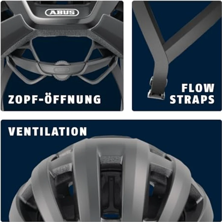 Abus PowerDome Mips, Rennradhelm mit individueller Anpassbarkeit (54 - 58 cm), optimale Luftzirkulation und leichtes Design – Bild 5