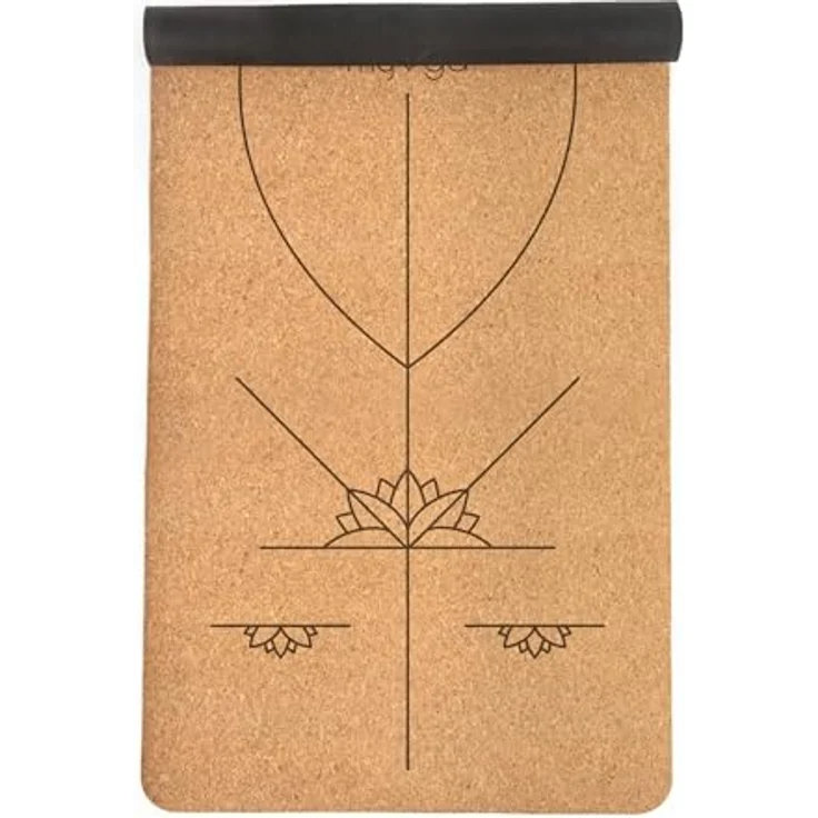 Myga XL Kork Yogamatte, 200 cm x 70 cm, rutschfest, wärmereguliert, leicht zu tragen, 6 mm dick, ideal für Yoga, Pilates, Meditation & Fitnessübungen – Bild 1