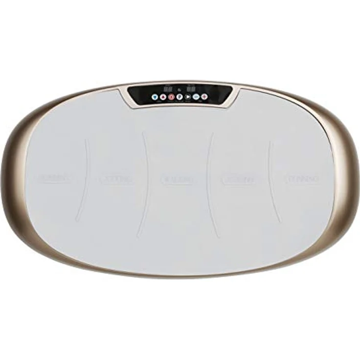 VITALmaxx Vibrationstrainer mit 30 Vibrationsstufen und 3 Programmen und LCD-Display | Ganzkörpertraining zu Hause, inklusive Expanderbänder und Fernbedienung [Champagner] - Preisvergleich – Bild 2