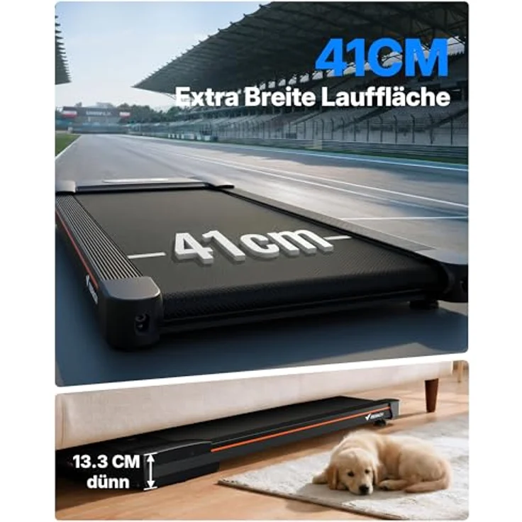 MERACH Walking Pad, Laufband mit Bluetooth-Lautsprecher, 10% automatische Steigung, max. 159KG, 3.0PS leiser Motor, ideal für Büro und Zuhause, Fernbedienung – Bild 5