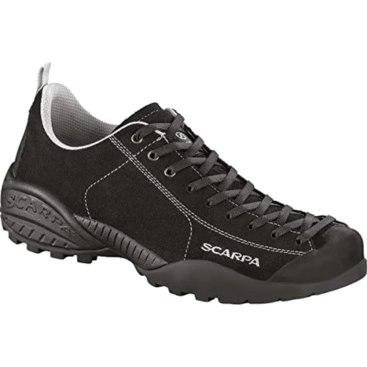 Scarpa Mojito Herren Wanderschuh, wasserabweisendes Suede Leder, schwarz, Größe 41.5 – Bild 1