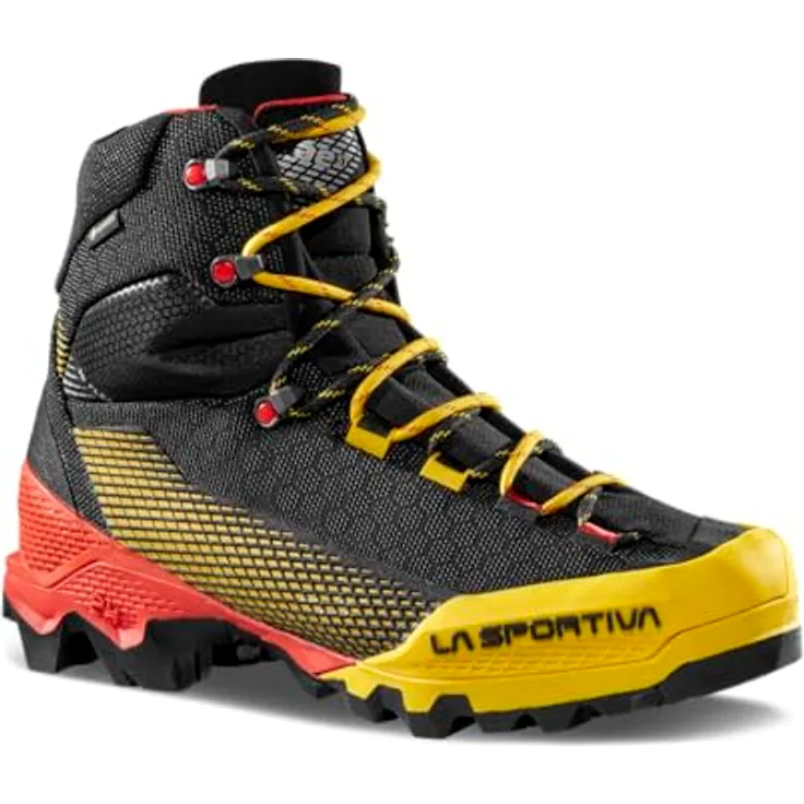 La Sportiva Aequilibrium ST GTX, Herren Wanderschuhe für Bergsteigen und Trekking, hoch, schwarz/gelb, Größe 46
