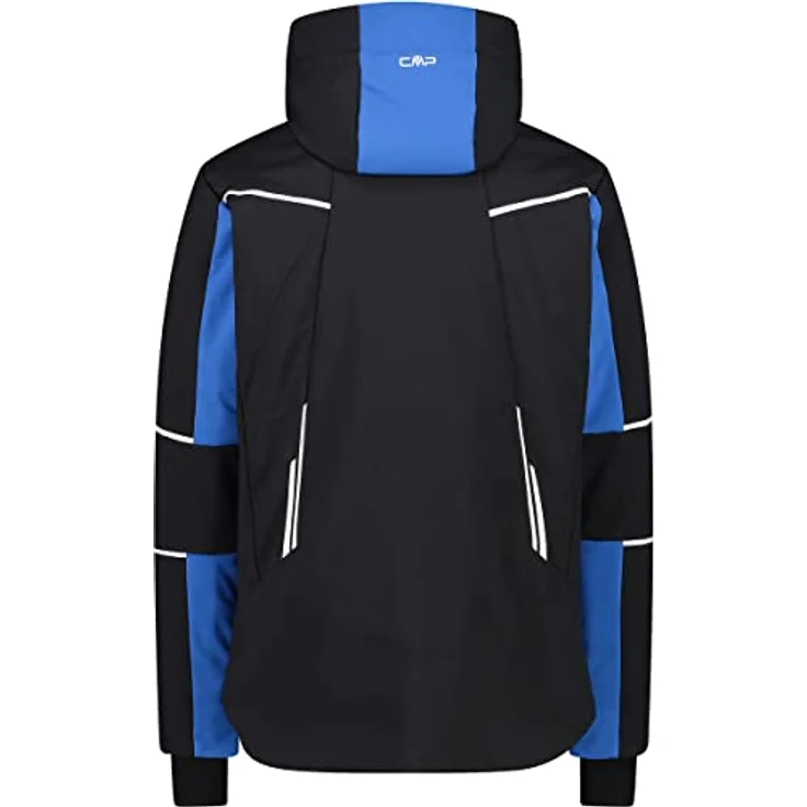 CMP Man Jacket Zip Hood U901, Softshell-Skijacke mit Clima Protect-Membran, wasserabweisend, abnehmbare Kapuze, schwarz, Größe 54 – Bild 2