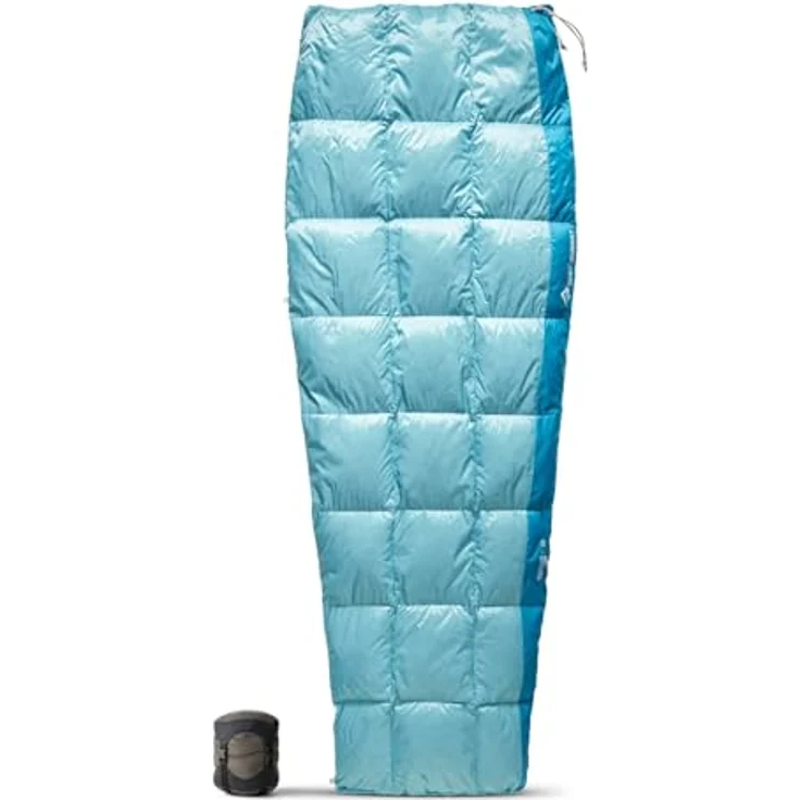 Sea to Summit Traveller Daunenschlafsack Decke 45 Grad lang, 650+ Füllkraft, ultraleicht, für max. Körpergröße 1,8 m, inklusive Kompressionssack – Bild 1
