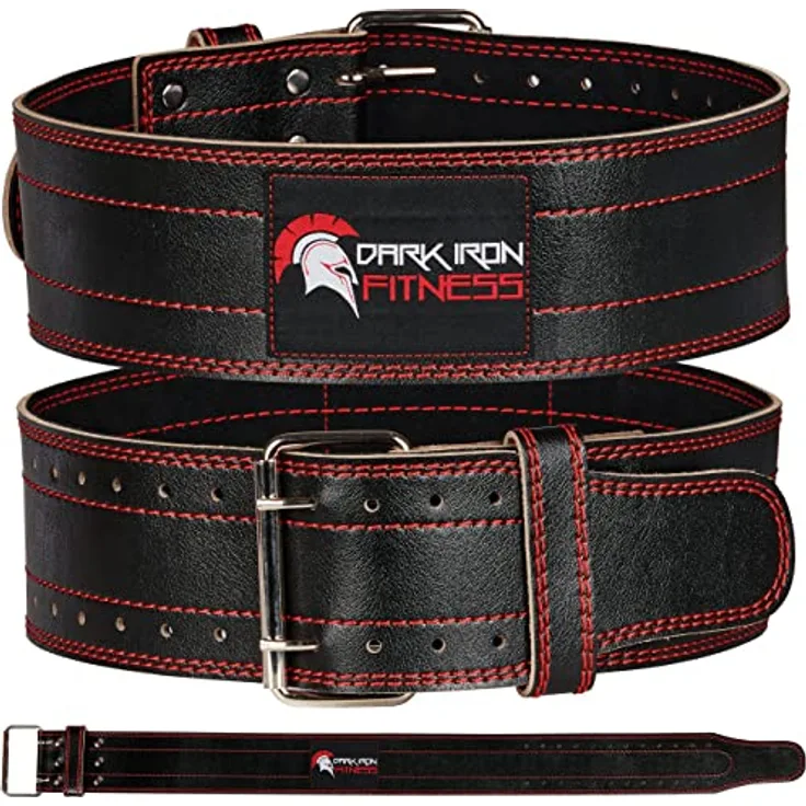 Dark Iron Fitness Gewichthebergürtel Herren & Damen Rückenstütze - 10 cm Rückengurt für Bodybuilding, Krafttraining, Powerlifting bis 270 kg - M