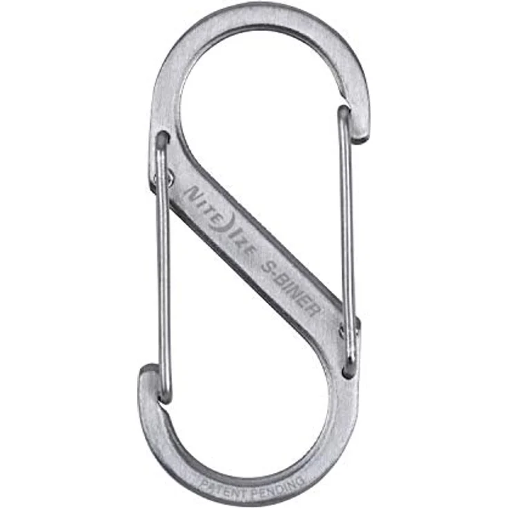 Nite IZE S-Biner Stahl, 3er Pack Größen 2, 3 und 4, Traglast bis 33 kg, silber – Bild 2