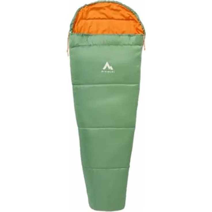 Mckinley Kinder JR. SoftActive 10 Mumienschlafsack, Polyester-Hohlfaserfüllung, leicht und kompakt, Green/Orange/Beige, 140L