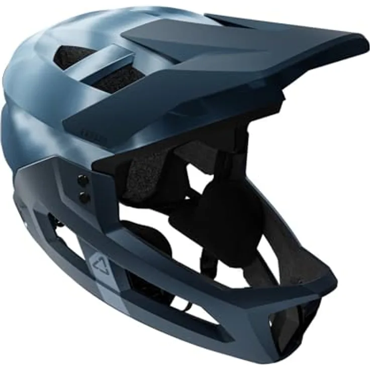 Leatt Helmet MTB Enduro 2.0, Galaxy Blue, mit 360° Turbine Technology, verstellbarem Visier und abnehmbarem Kinnbügel, Größe S
