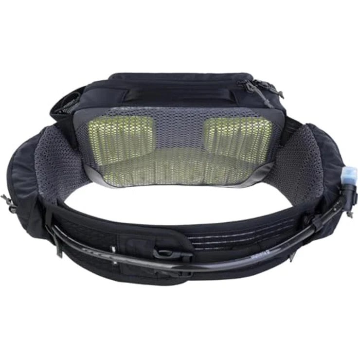 EVOC HIP PACK PRO 3 + HYDRATION BLADDER 1,5, Hüfttasche mit AIR FLOW CONTACT SYSTEM, AERO FLEX Hüftgurt, 1,5l Trinkblase und Werkzeugfach, One Size, Schwarz – Bild 2