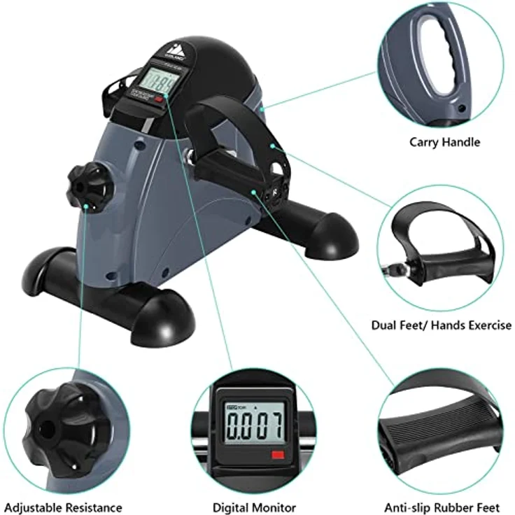 EVOLAND Mini Fitnessrad für zu Hause Arm- und Beintrainer Fitnesstrainer Sportgerät Heimtrainer – Bild 5