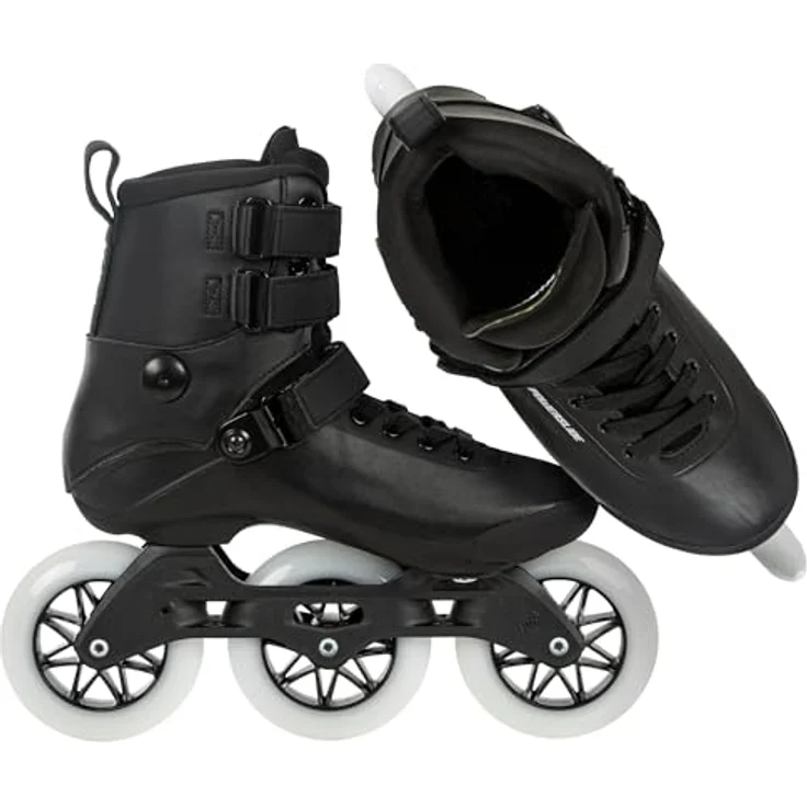 Powerslide Kaze 110, Inline Skates mit manschettenlosem Design, Schwarz auf Schwarz, ABEC 9 Lager, 110 mm Rollen – Bild 7
