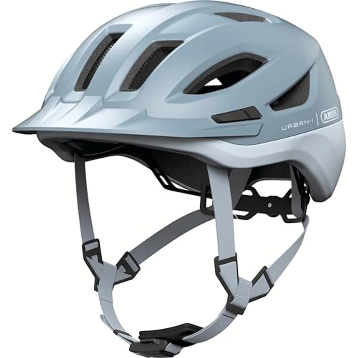ABUS Urban-I 4.0 ACE, Fahrradhelm mit aufladbarem Rücklicht, 4 Leuchtmodi, Schirm, Zopf-Öffnung, magnetischem Verschluss, Größe S, blau – Bild 5