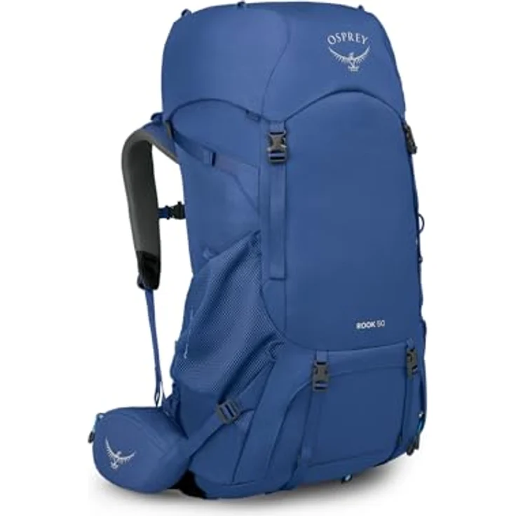 Osprey Rook 50 Trekkingrucksack, 75 cm, 100% Polyester, astology blue-blue flame – Bild 1