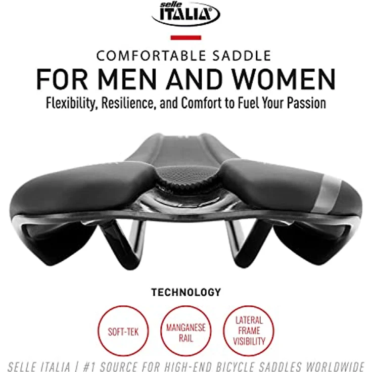 Selle Italia SLR Boost TM Sattel schwarz, Gelschaum-Fahrradsattelbezug für Indoor-Spinning und Outdoor-Touren – Bild 3