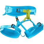 EDELRID Kids Finn III Klettergurt, blau, XS mit zentralem Befestigungspunkt und verstellbaren Hüft- und Beinschlaufen