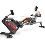 JOROTO Rudergerät für zuhause, 50°-Neigungs-Rudergerät Wasser mit größerem Widerstand, Rowing Machine 150kg Gewichtskapazität & Bluetooth-Funktion, Tablet-Halterung, 44 Tage Kinomap APP-Mitgliedschaft