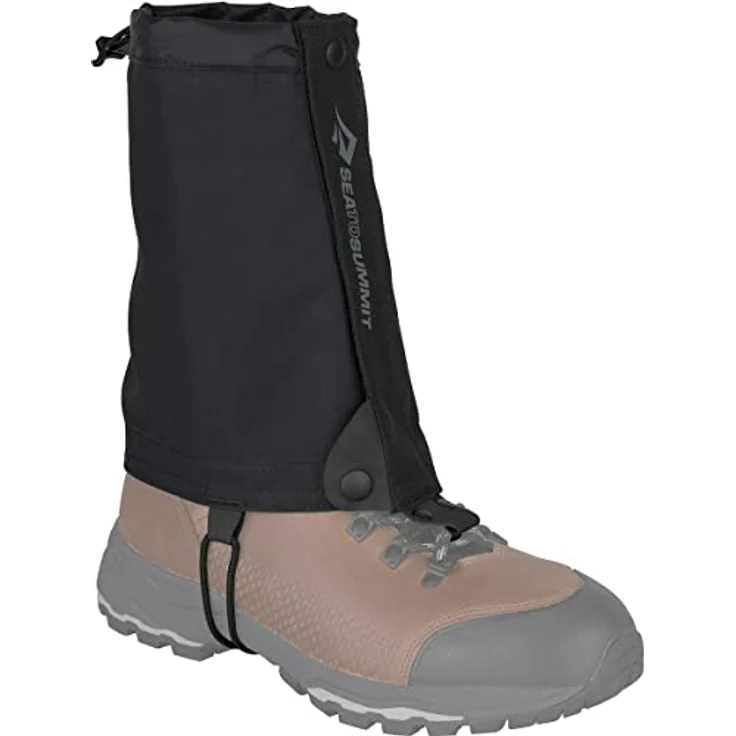 Sea to Summit Spinifex Ankle Gaiters, Strapazierfähige Knöchel-Gamaschen mit Metallhaken, schwarz – Bild 1