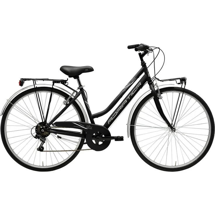 Adriatica Cityfahrrad 28 Zoll MOVIE Lady, schwarz, 6-Gang Kettenschaltung, V-Bremsen, Aluminiumfelgen