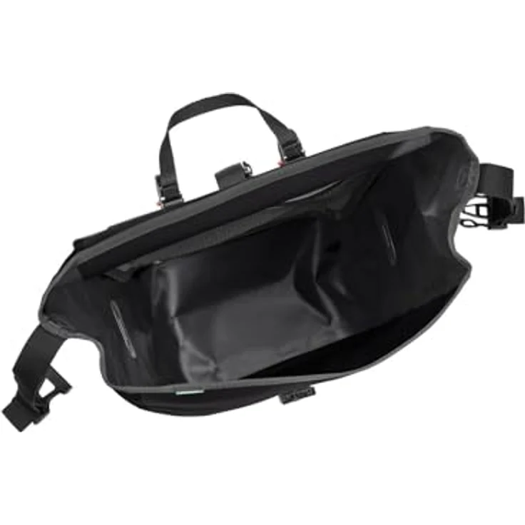 Vaude Velotasche, 28 l Gepäckträgertasche mit wasserdichtem Wickelverschluss, QMR 2.0 Befestigungssystem und Reflexlogo, schwarz – Bild 3
