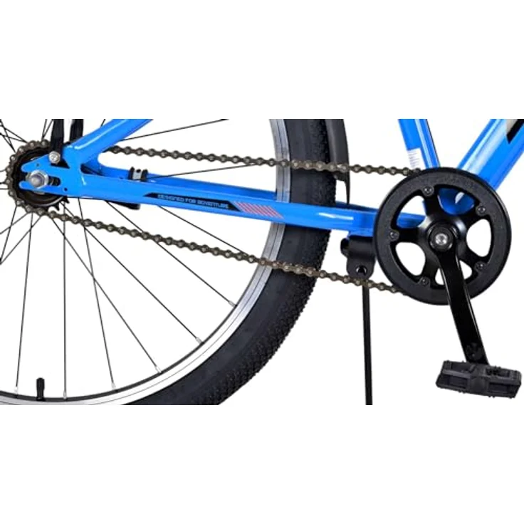 Volare Kinderfahrrad Cross 24 Zoll für Jungen in Blau, mit Handbremse und Rücktrittbremse – Bild 6