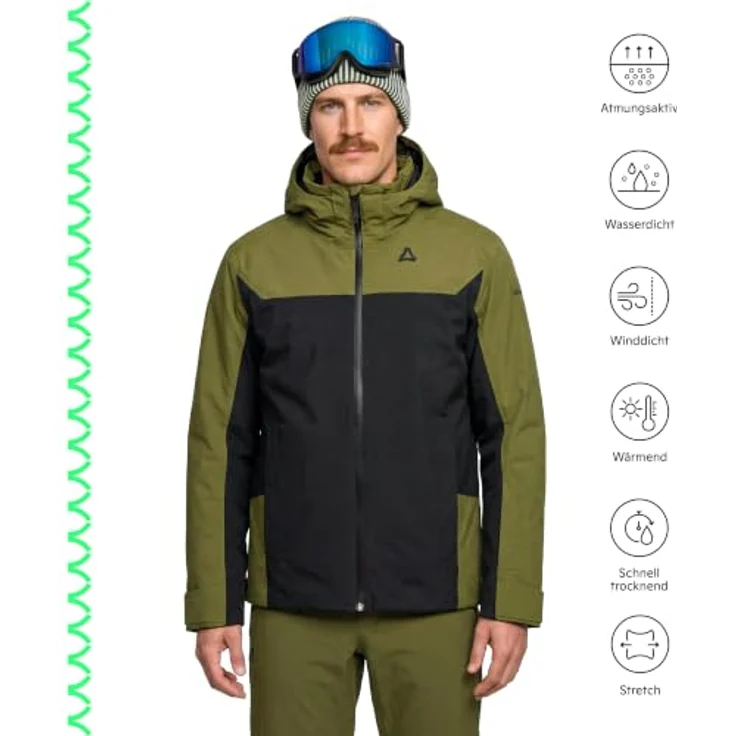 Schöffel Jacket Style Zandwel MNS Herren Skijacke, wasserabweisend und atmungsaktiv, avocado branch 50 – Bild 2