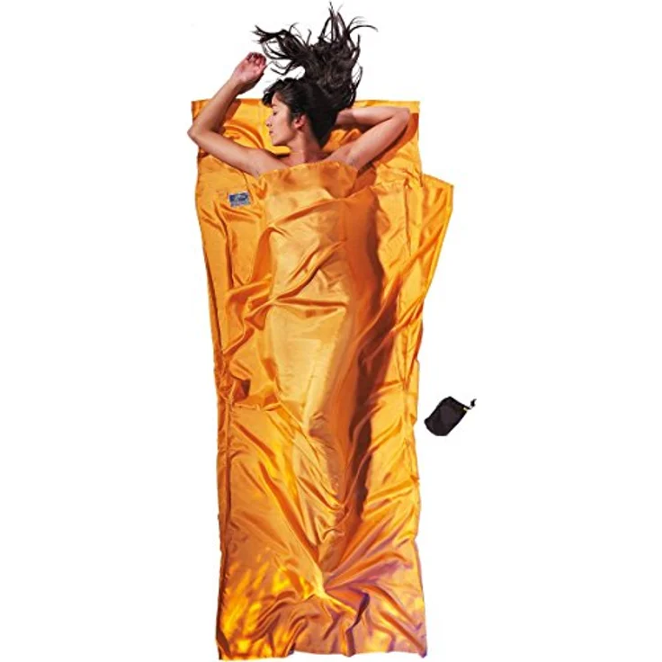 Cocoon TravelSheet, Seidenschlafsack, 220 cm, leicht, hautfreundlich, temperaturregulierend, Klettverschluss – Bild 1