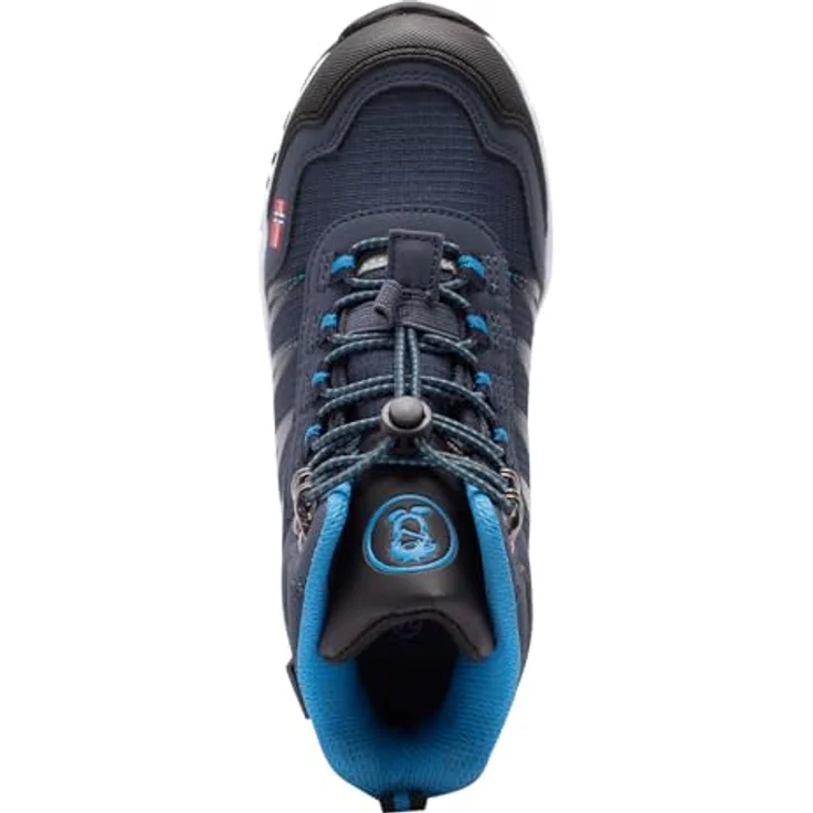Trollkids Trolltunga Hiker Mid, Mädchen Wanderschuhe, wasserdichtes Obermaterial, Gummisohle für Traktion, Blau – Bild 6