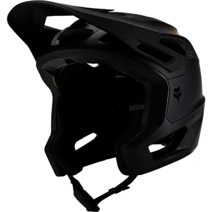 Fox Racing Dropframe Pro Mt Blk, 3/4-Enduro-Jethelm mit MIPS-Technologie, antimikrobiellem Innenfutter und verstärktem Ohren- und Kieferschutz, Mattschwarz – Bild 1