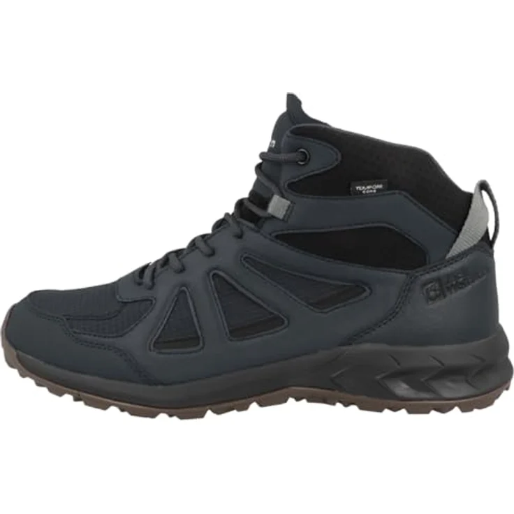 Jack Wolfskin Woodland 2 Texapore Mid M, Herren Wanderschuhe mit Texapore Membran, wasser- und winddicht, Blau, Größe 45 – Bild 1