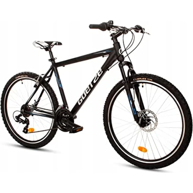 T&Y Trade 26 Zoll Alu Aluminium Kinderfahrrad MAHAVAN, Mountainbike für Mädchen und Jungen mit 18 Gängen, Federgabel und Scheibenbremse, schwarz – Bild 1