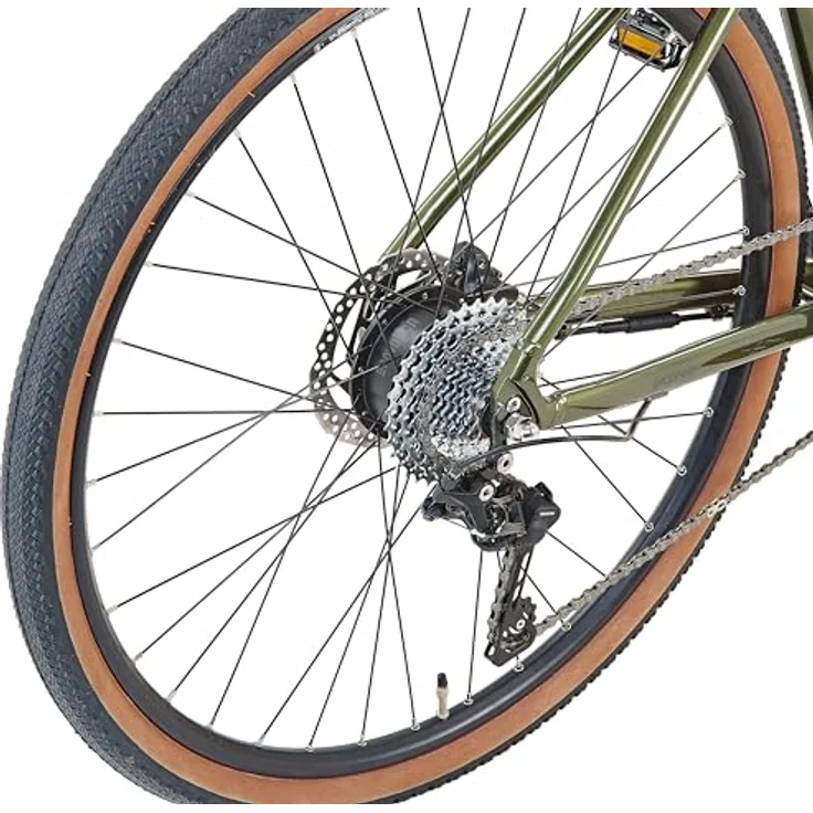 Prophete Graveler 1.0 Gravel E-Bike, Diamant 28 Zoll, 360 Wh, integrierter Akku, AEG Heckmotor, 10-Gang Kettenschaltung, hydraulische Scheibenbremse, Rahmenhöhe 53 cm, Metallic Green – Bild 6