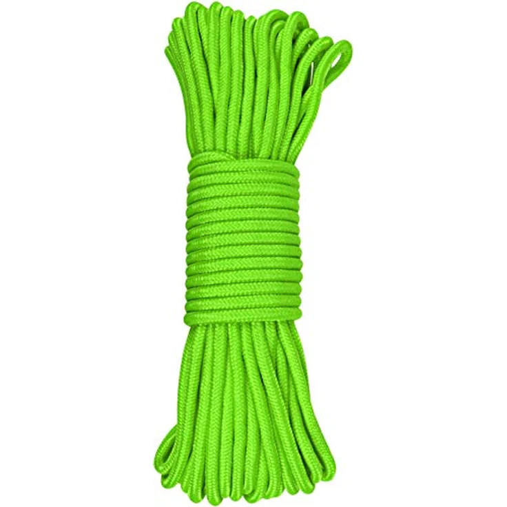normani Stabiles Polypropylen-Seil, belastbar bis 250 kg, grün, 5mm/60m, abriebfest und wasserabweisend – Bild 2