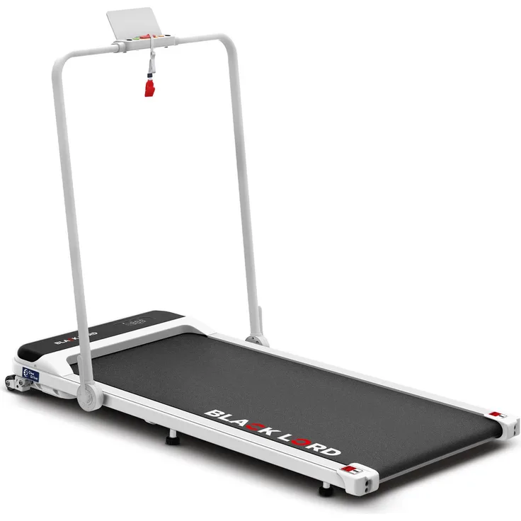 BLACK LORD SL9-H Faltbares Walking Pad Laufband, 2 in 1 Elektro Home Office, 3.2 PS, Neigung, Bluetooth, LED-Display, Weiß