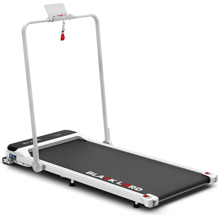 BLACK LORD SL9-H Faltbares Walking Pad Laufband, 2 in 1 Elektro Home Office, 3.2 PS, Neigung, Bluetooth, LED-Display, Weiß