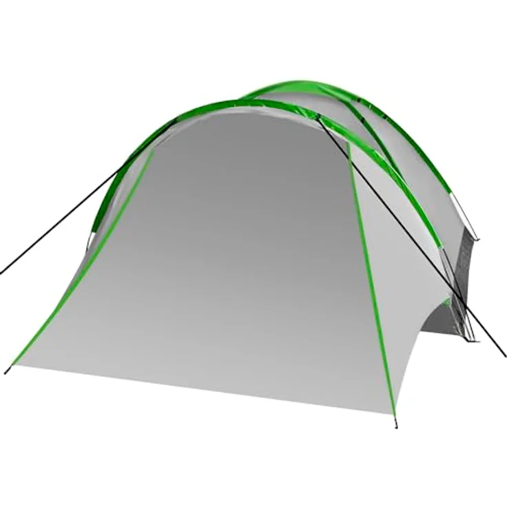 TRIZAND Nevada 23483 Campingzelt für 4 Personen, wasserdicht mit Vorzelt und Moskitonetz – Bild 4